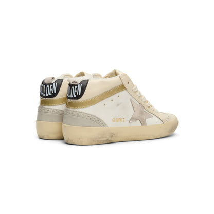 Golden Goose Mid Star Leather Upper And Heel (White/Ivory/Light Lilac/Light Grey/Gold/Black)