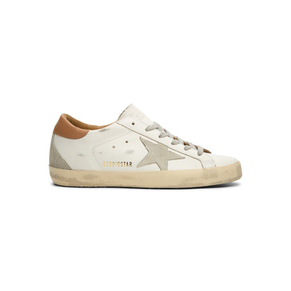 Golden Goose Super-Star Leather Upper And Heel Suede (White/Ice/Light Brown)